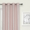 Kate Aurora Glam Chic Living 2 Pack Metallic Foil Sparkle Slub Sheer Grommet Top Curtain Panels - 2 of 4