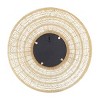 Metal Starburst Wall Mirror Brown - Olivia & May: Gold Frame, Contemporary Design, 40" Diameter - image 3 of 4