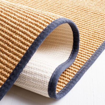 Natural & Gray Hand-Knotted Wool Cotton Silk 3' x 5' Area Rug