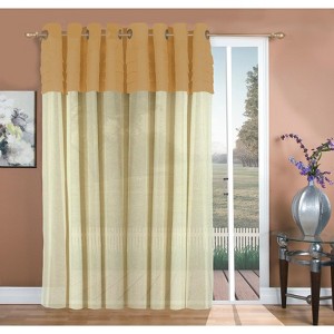Geneva Pleated Grommet Patio Panel w/Wand - 1 of 3