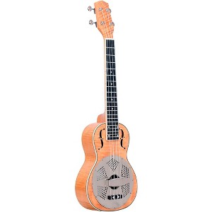 Gold Tone Tenor-Scale Curly Maple Resonator Ukulele with Gig Bag Natural - 1 of 4