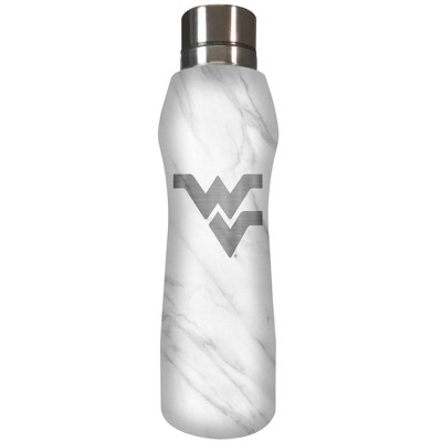 NCAA West Virginia Mountaineers 20oz Marble Curve Stainless Steel Water Bottle