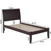 AFI Furnishings Portland Twin Platform Bed with Open Footboard and Turbo Charger in Espresso - 3 of 4