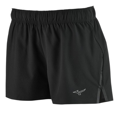 Mizuno W Perform 4In Short + Liner Womens Size Large In Color Black (9090)