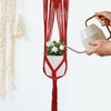 Unique Bargains Macrame Plant Hanger Woven Cotton Indoor Outdoor Decorative - 3 of 4