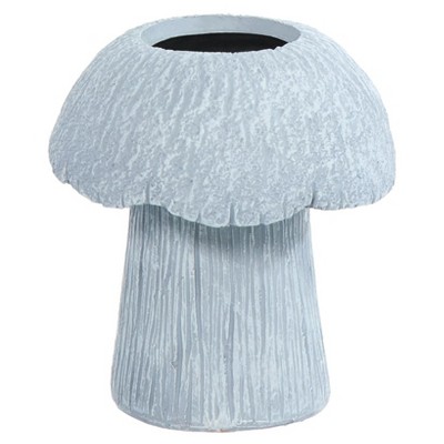 The Lakeside Collection Mushroom Planter Gray Large Medium or Small Garden