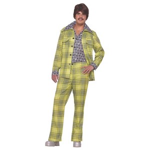 Forum Mens 70's Plaid Leisure Suit Costume - One Size Fits Most - Green - 1 of 1