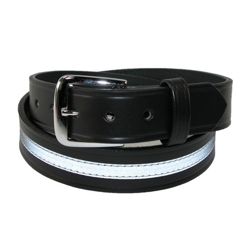 Boston Leather Men's Leather Work Belt With Reflective Safety Stripe, 42,  Black : Target