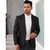Clearlove Men's Peak Lapel Single Button Tuxedo Jacket Contrast Pocket Formal Party Prom Wedding Blazer - 3 of 4