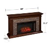 Canyon Heights Simulated Stone Electric Fireplace - FE9023 - Brown - SEI - 4 of 4
