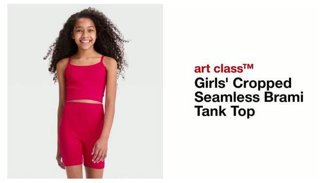 Girls&#39; Cropped Seamless Brami Tank Top - art class&#8482;, 2 of 5, play video