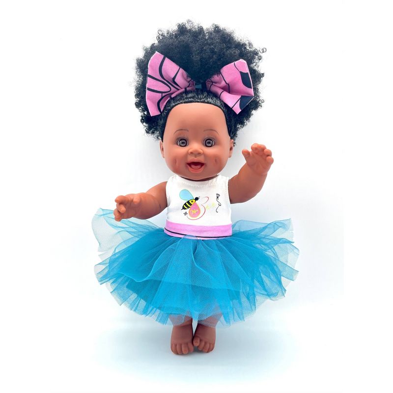 Orijin Bees Positively Puffy 12&#34; Baby Bee Doll - Black Hair with Brown Eyes, 2 of 5