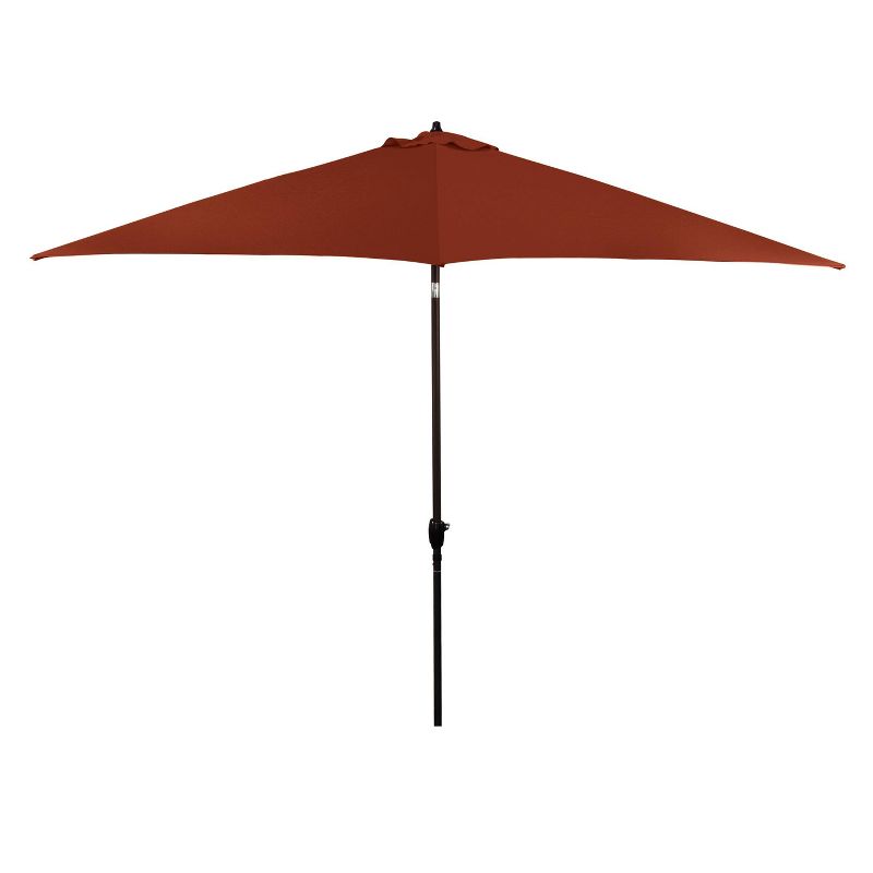 11&#39; x 11&#39; Aluminum Market Polyester Umbrella with Crank Lift Brick - Astella, 1 of 6