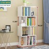 4-Tier Bookshelf, S-Shaped Industrial Display Standing Shelf, Open Display Bookcase Shelf Storage Organizer For Home Office Living Room Bedroom - 3 of 4
