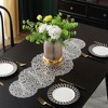 Anna-Kaci Decorative Floral Lace Table Mat with Layered Circular Design - 3 of 4