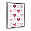 Stupell Industries Pink XOXO Hearts Black Framed Floater Canvas Wall Art - 3 of 4