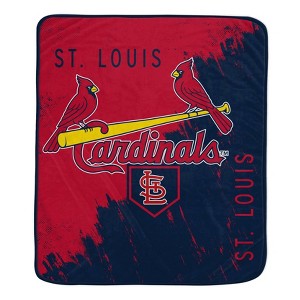MLB St. Louis Cardinals Painted Plate Ultra Soft Blanket - 1 of 3