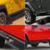 Dual-Step Running Boards for 2020-2024 JT 4-Door, All-Steel Bolt-On Side Steps Nerf Bars, Black Powder-Coated - 2 of 4