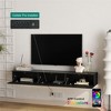 XIYUYEU Floating TV Stand with 16-Color LED Lights, 67" Wall-Mounted TV Console for 55-65 Inch TVs - Modern Entertainment Center with Hidden Storage - 4 of 4