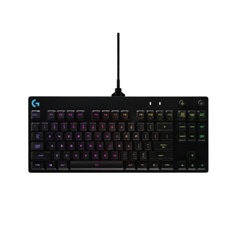 Logitech Pro Mechanical Gaming Keyboard for PC: TKL, RGB Lighting, Micro USB Connection, 1 of 11