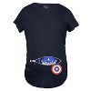 Maternity Peeking Captain Baby Funny Pregnancy Announcement Pregnant T shirt - Crazy Dog Maternity T Shirt - 2 of 4