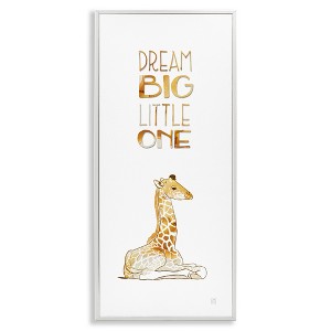 Stupell Industries Dream Big Little One Giraffe, 13" x 30" - 1 of 4