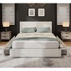 Bed Frame, Full Size Platform Bed Frame with 4 Storage Drawers, Upholstered Channel Tufted Wingback Headboard Bed Frame - 4 of 4