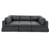 TiramisuBest 85.5" Sleeper Sofa Bed with Storage Chaise, Reversible L-Shaped Couch, Blue Upholstered Sectional for Living Room & Small Space - 4 of 4