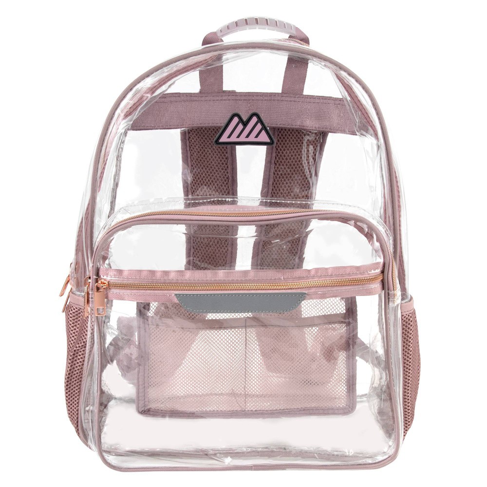 Summit Ridge Clear Backpack - Rose: Water-Resistant School Bag for Kids