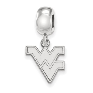 Black Bow Jewelry Sterling Silver West Virginia Mountaineers NCAA Bead Charm - 1 of 4