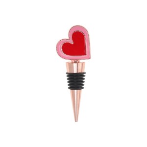 Unique Bargains Bottle Stoppers Two-Tone Heart Zinc Alloy PTR 3.82"x1.38"x0.79" 1 Pc - 1 of 3