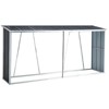 Firewood Rack with Sloping Roof Weather-Resistant Firewood Storage Shed Galvanized Steel Log Holder Outdoor Storage Shed Open Woodshed - 2 of 4