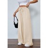 Women's Wide Leg Straight Long Pants Summer Fall Casual Sweatpants Elastic Waist with Drawstring Baggy Loose Fit Pants With Pocket - 4 of 4