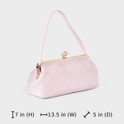 A New Day Suede Kiss Lock Clutch Bag - A New Day™ Light Pink — фото 6