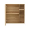 FURNIinspire Bathroom Vanity Mirrors Modern MDF Wall Mounted Cabinet with Mirror and Storage for Bathroom or Entryway, Brown, 21.7"*5"*22" - 2 of 4