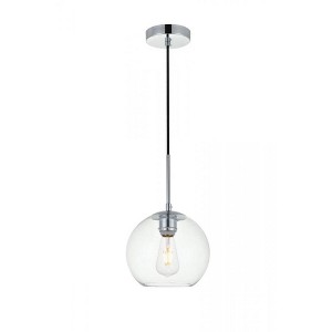 Elegant Lighting Baxter 1 Light Chrome Pendant With Clear Glass - 1 of 4