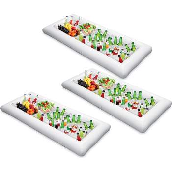KOVOT Inflatable Serving Bar and Buffet with Drain Plug - 52" L x 25" W x 5.5" Deep (3-Pack)