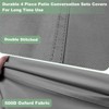 Akefit Outdoor Furniture Cover 4-Piece Set Waterproof Patio Chair Loveseat Table Protector Gray White Trim - 4 of 4