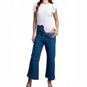 Women's Shellie Ruffle Sleeve Bodysuit - ee:some - 1 of 4