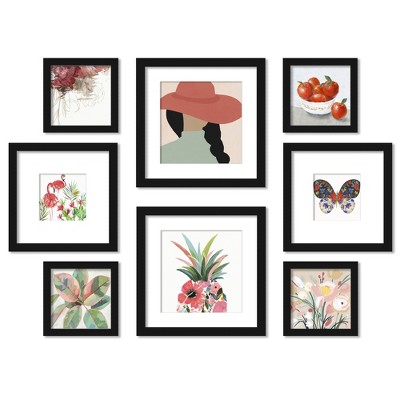 Americanflat Tropical Travel Dream 8 Piece Framed Gallery Wall Art Set