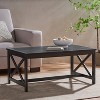 Wooakway 40 Inch Rectangle Natural Solid Wood Outdoor Coffee Table - 4 of 4