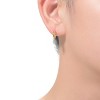 Guili Sterling Silver Gold Plated Small Open Hoop Earrings with Clear Cubic Zirconia, a Chic and Delicate Accent for Subtle Elegance - 2 of 3