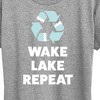 Women's - Instant Message - Wake Lake Repeat Short Sleeve Graphic T-Shirt - 2 of 4