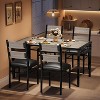 TROPOW Dining Table Set , Dining Room Table Set  with Corner Protector, Wood Kitchen Table and Chairs  with Upholstered Chairs for, Kitchen Room - 2 of 4