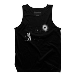 Men's Design By Humans Black Hole In One By Expo Tank Top - 1 of 4