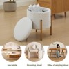 KTMBDW Round Ottoman with Storage, Storage Ottoman, Foot Stool Ottoman, Makeup Vanity Stool, Modern Ottomans for Living Room and Bedroom - 2 of 4
