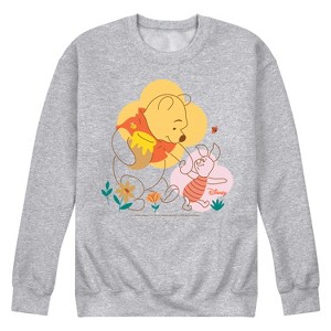Men's - Winnie the Pooh - Pooh And Piglet Graphic Fleece Sweatshirt - 1 of 4