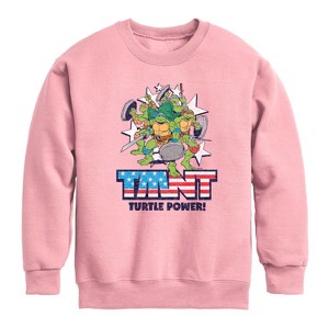 Boys' - Teenage Mutant Ninja Turtles - Turtle Power Americana Graphic Long Sleeve Fleece Sweatshirt - 1 of 4