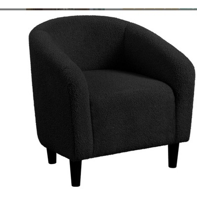 Accent Chair Armchair for Living Room Barrel Club Chair with Soft Padded Seat & Sturdy Legs for Bedroom Waiting Room Reception Chairs(Navy Blue)