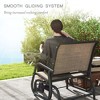 2 Pieces Outdoor Glider Chair, Steel Swing Chai with Curved Armrests for Porch, Garden, Poolside, Balcony - 4 of 4